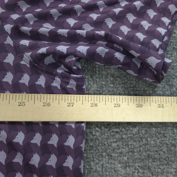Greyson Polo Shirt Mens 2XL Purple Wolf Print Hazeltine Golf Performance Stretch - Picture 10 of 11